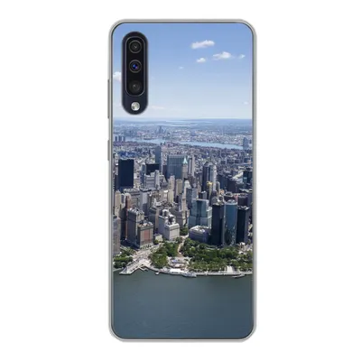 Produktbild von MuchoWow® Handyhülle Schutzhülle Hülle für Samsung Galaxy A30s New York - USA - Skyline Silikon Softcase Handy Hülle - Karteninhaber