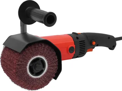 Produktbild von 1580W elektrische Drahtbürstmaschine - Handgeführte Schleif- und Poliermaschine - 220V 3000 U/min - 6 Stufen - Kupfermotor - EU-Stecker - Rot