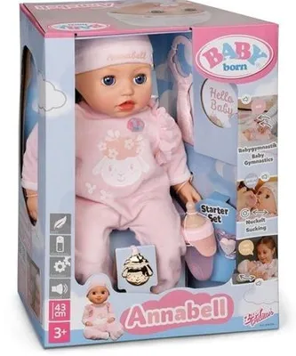 Produktbild von BABY born Annabell 43cm, Babypuppe, Weiblich, 3 Jahr(e), Junge/Mädchen, Mit Ton, 430 mm