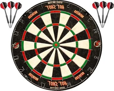 Produktbild von Sisal-Dartbord-Set - Umweltfreundlich und Vollständig - 2 Sätze Dartpfeile