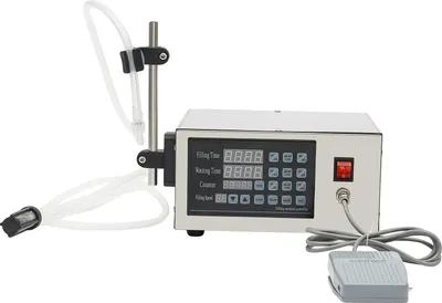 Immagine prodotto di Riempitrice di liquidi, controllo manuale e automatico, acciaio inossidabile resistente, argento, M