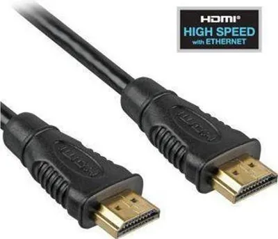 Produktbild von PremiumCord HDMI High Speed + Ethernet-Kabel, vergoldete Anschlüsse, 1,5 m (kphdme015)