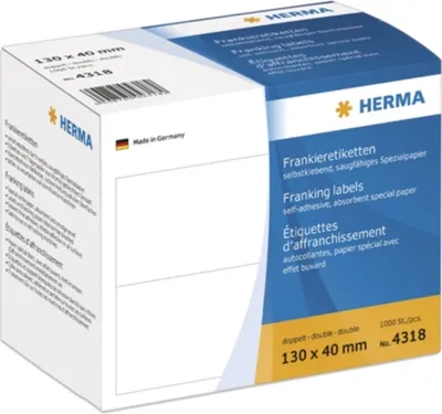 Produktbild von Frankier-Etiketten 130x40mm doppelt VE=16x1000 Stück