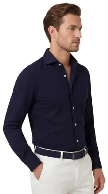 Produktbild von Hemd Profuomo navy gestrickt Slim Fit
