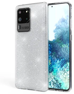 Immagine prodotto di NALIA Custodia glitterata per Samsung Galaxy S20 Ultra, Diamond Protective Cover Bumper Argento