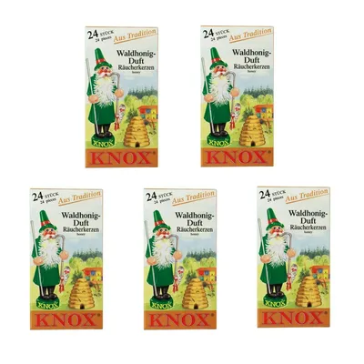 Produktbild von KNOX - 5er Set Räucherkerzen Räucherkegel Gr. M - Waldhonig