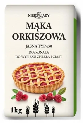 Produktbild von Dinkelmehl Typ 650 1 kg Hell Fein Gemahlen ideal für Brot Kuchen Backen