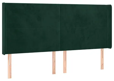 Obrázok produktu pre vidaXL Čelo postele s ušami tmavozelené 163x16x118/128 cm Velvet