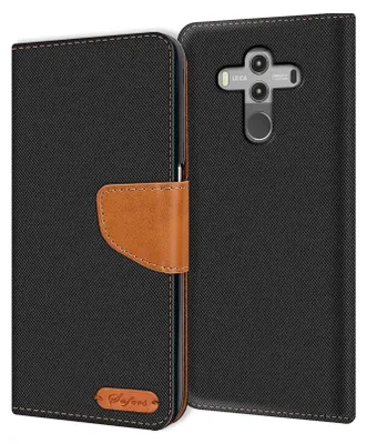 Produktbild von Handy Hülle Huawei Mate 10 Pro Tasche Wallet Flip Case Schutz Hülle Stoff Cover
