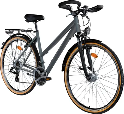 Produktbild von Zündapp T700 Trekkingrad Damen Herren 28 Zoll ab 160 cm Fahrrad Trekking Rad 21 Gang StVZO Trekkingbike grau 50 cm