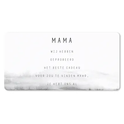 Produktbild von MuchoWow® Mauspad Mousepad Sprüche - Zitate Mama Du hast uns schon - Muttertagsgeschenk für Mama - schwarz-weiß 60x30 cm - Mousepads - Maus Mat - Pad - Mausunterlage - Nachhaltig