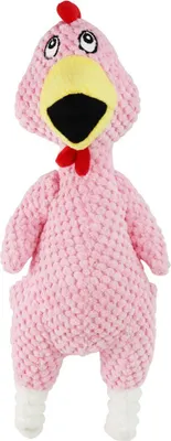 Produktbild von Bissfestes Pet Squeaky Kauspielzeug Plüsch lustig schreiendes Huhn für Hunde rosa