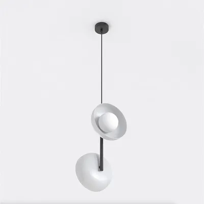 Image de Lampe à suspension Vanila en acier gris et verre