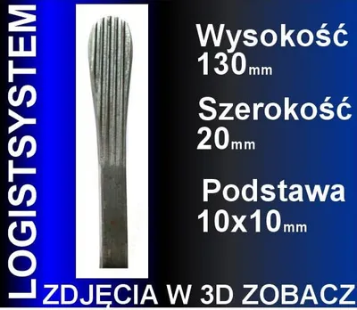 Produktbild von LogistSystem 1 Stück Zierspitze Metall - 130x20mm (HxB) / Basis: 10x10 Zaundekoration ROZ.10