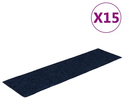 Zdjęcie produktu dla vidaXL Maty na stopnie samoprzylepne 15 szt. 76x20 cm granatowe prostokątne