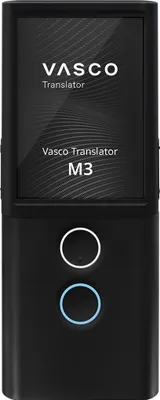 Produktbild von Vasco Translator M3 Sprachübersetzer | Übersetzungsgerät | Übersetzt lebenslang gratis | 70+ Sprachen | Spracheingabe und Sprachausgabe | Foto Übersetzer | Farbe: Black Pearl