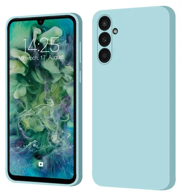 Produktbild von Hülle für Samsung Galaxy A34 5G Case Cover Bumper Smartphone Softgrip Schutzhülle Farbe: Hellblau