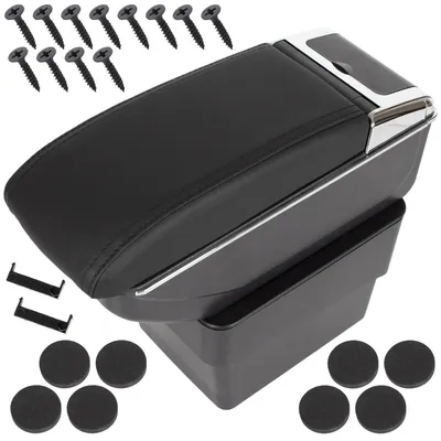 Produktbild von Mittelarmlehne Armlehne Leder schwarz für Skoda Octavia III 5E 2013-2020