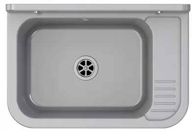 Immagine prodotto di Granitan | Lavello da lavoro - PARON - con sifone - Grigio - 50 x 34 cm - per lavanderia e garage