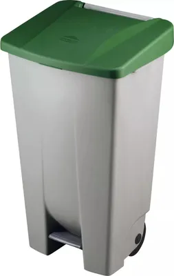 Produktbild von Tretabfalleimer grau/grün, Inhalt: 120 Liter