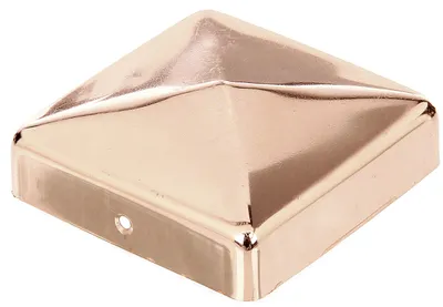 Produktbild von Alberts Pfostenkappe für Holzpfosten | flache Form | Kupfer | 90 x 90 mm