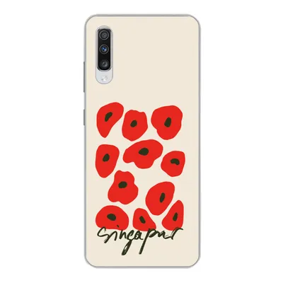 Produktbild von MuchoWow® Handyhülle Schutzhülle Hülle für Samsung Galaxy A70 Blumen - Mohn - Muster Silikon Softcase Handy Hülle - Schutzhaube