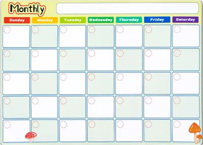 Image de INF Tableau Magnétique Frigo - Calendrier Mensuel Effaçable à Sec 1 Pièce
