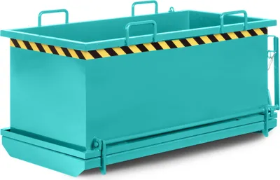 Produktbild von RR Industrietechnik Klappbodenbehälter Typ RKB 1650x850x845mm 750dm³ RAL 5018 Türkisblau