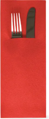 Produktbild von Sovie HORECA XL Besteckserviette in Rot aus Linclass® Airlaid 48 x 40 cm, 1/8 Falz, 75 Stück