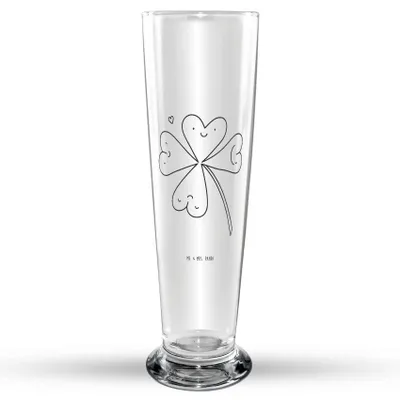 Produktbild von Mr. & Mrs. Panda Bierglas Blume Kleeblatt - Transparent - Geschenk, Glücksbringer, Bier Glas, Motivation, Trinkglas, Garten, Glück, Glasbierglas, Bierbecher, Umzug