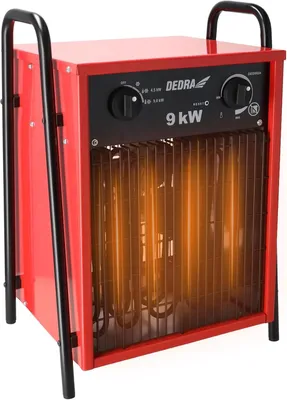 Productafbeelding van Elektrische luchtverwarmer 9 kW, 400 V, vierkant, geschikt voor gebruik in afgesloten ruimtes, thermostaat, drie bedrijfsstanden