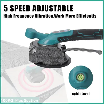 Produktbild von Fliesenvibrator - Elektrisches Fliesenverlegegerät - 20 V - Saugnapf - 100 kg - 12.000 U/min