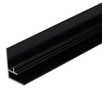 Zdjęcie produktu dla Listwa aluminiowa kątowa wewnętrzna do paneli SPC Cezar Czarny RAL9005 mat 2,80m