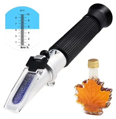Brix-Refraktometer 0-10% mit ATC, LED-Licht & Pipetten