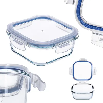 Produktbild von Glasbehälter – Vorratsdose – Zur Lebensmittelaufbewahrung – Hitzebeständig – 320 ml – Transparent