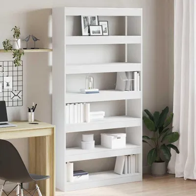 Image de Maison Exclusive - Bibliothèque Blanc 100 x 30 x 198 cm Bois d'ingénierie