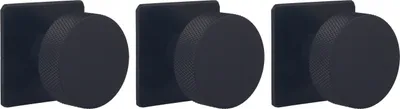 Immagine prodotto di Natural Goods Berlin Maniglie per mobili rotonde ACHSE, pomelli per mobili con ⌀35mm, pomelli per armadi adatti a spessori di ante di 15-22mm, maniglie per armadi da cucina, cassettiere, credenze etc., nero, 3 pezzi