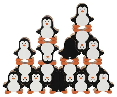 Produktbild von Goki Stapelfiguren Pinguine, 2 Jahr(e), 18 Stück(e), Holz