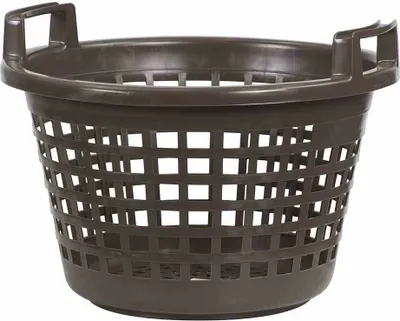 Image de Lockweiler 496-28 Panier à pommes de terre en plastique, capacité de charge jusqu'à 28 kg, qualité lourde, brun