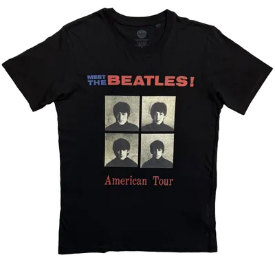 Obrázok produktu pre The Beatles American Tour 1964 (Back Print) Black L Tričko