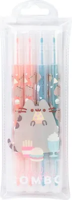 Produktbild von Pusheen - kolekcja Foodie, dwustronne markery / pisaki, zestaw 4 szt