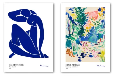 2er-Set Kunstreproduktionen Matisse, 42x30 cm, 250 g/m², ohne Rahmen