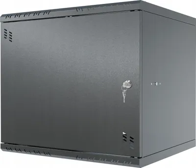 Produktbild von Serverschrank Netzwerkschrank 19 Zoll 9U 450mm RACK Hängeserverschrank Metalltür Schwarz Stalflex