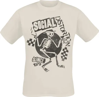 Produktbild von Social Distortion T-Shirt Herren Checkered Skelly natur L