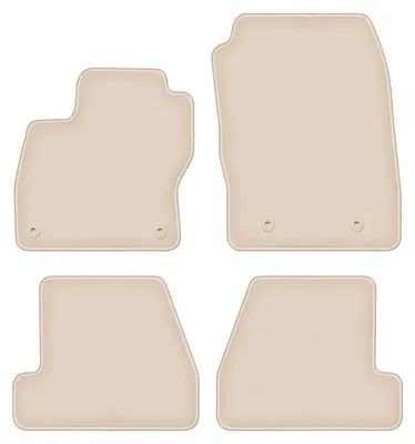 Produktbild von DURBAN Beige Velours-Fußmatten-Set für Ford Focus MK3 FL Limousine, Kombi, Schrägheck (2017-2020)