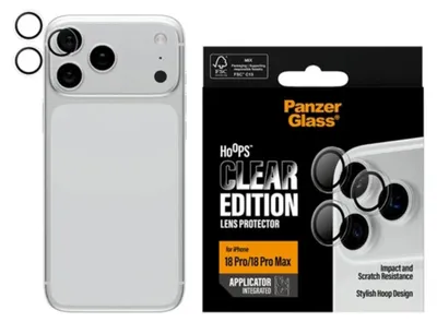 Productafbeelding van PanzerGlass Hoops Optic Rings Camera Protector voor de Apple iPhone 18 Pro (Max) - Clear