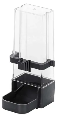 Productafbeelding van Duvo+ Eetbakje kooi parkiet zwart 5,5 x 8 x 15 cm