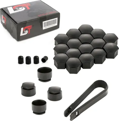 Produktbild von 20x Radschraubenkappen Abdeckkappen diebstahlhemmend 17 mm schwarz  für BMW MINI