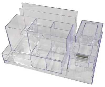 Zdjęcie produktu dla Pojemnik na biurko PP 20x12x9cm mix - Ziemia Obiecana