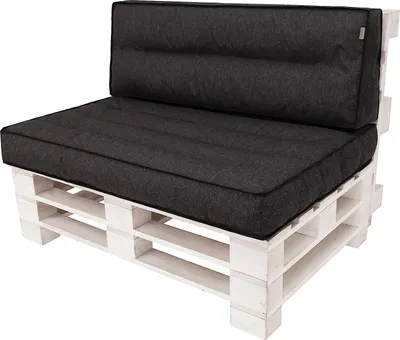 Image de Set de coussins de palette "Tomek" 120×80 cm avec coussin de dos 120×40 cm - 12 cm d'épaisseur, housse amovible | PillowPrim